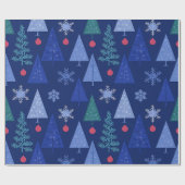 Winter Blue Modern Cadeaupapier (Vlak)
