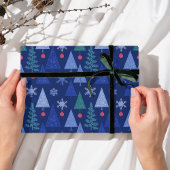 Winter Blue Modern Cadeaupapier