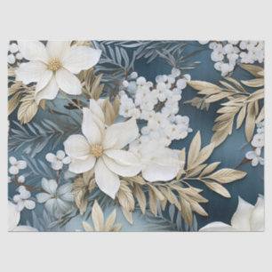 Winter Blue Pastel  Geïnspireerd Bloemen Tissuepapier