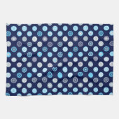 Winter Blue Polka Dot Kitchen Towel Theedoek (Horizontaal)