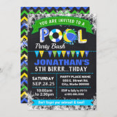 Winter Blue Pool verjaardagsfeest bash Kaart (Voorkant / Achterkant)