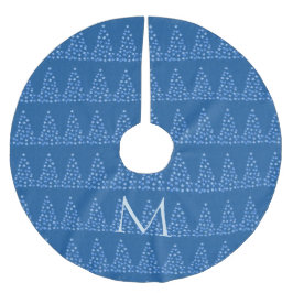 Winter Blue Retro Starry kerstbomen Pattern Kerstboom Rok