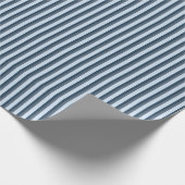 Winter Blue Ski Wrapping Paper Cadeaupapier (Hoek)