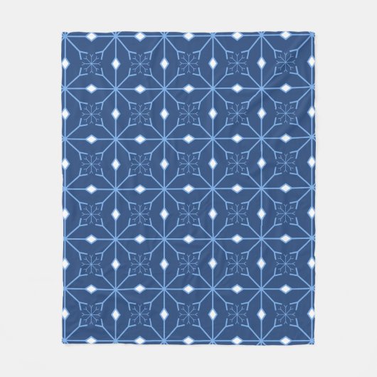 Winter Blue Snow en Ice Fleece Blanket (Voorkant)