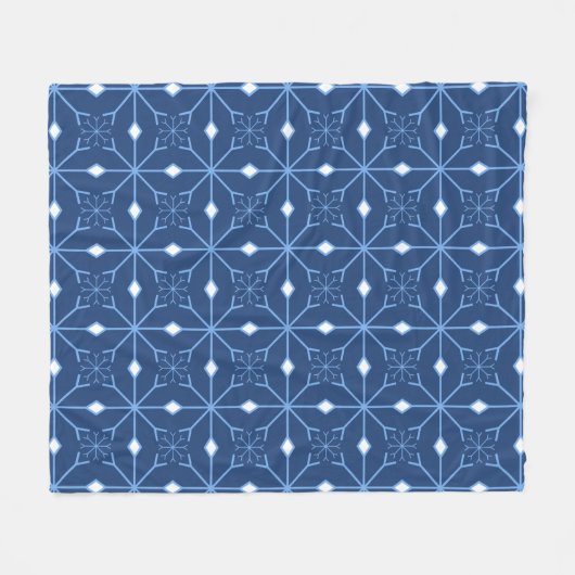 Winter Blue Snow en Ice Fleece Blanket (Voorkant (Horizontaal))