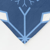Winter Blue Snow en Ice Fleece Blanket (Hoek)