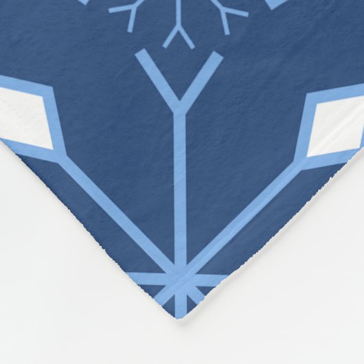 Winter Blue Snow en Ice Fleece Blanket (Hoek)