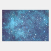 Winter Blue Snow Glitter Sky kerstfeestmaal Inpakpapier Vel (Voorkant 2)