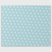 Winter Blue Snowflake Cadeaupapier (Vlak)