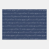 Winter Blue Snowflake Floral Kerstmis Inpakpapier Vel (Voorkant 2)