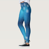 Winter Blue Snowflake-kerstLeggings Leggings (Links)