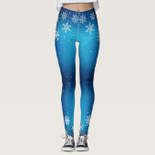 Winter Blue Snowflake-kerstLeggings Leggings (Voorkant)