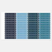 Winter Blue Snowflake Kinder naam Waterbestendige  Labels (Vel)