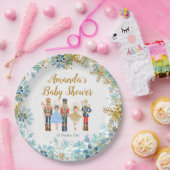 Winter Blue Snowflake Nutkraker Paper Party Bord (Feest)