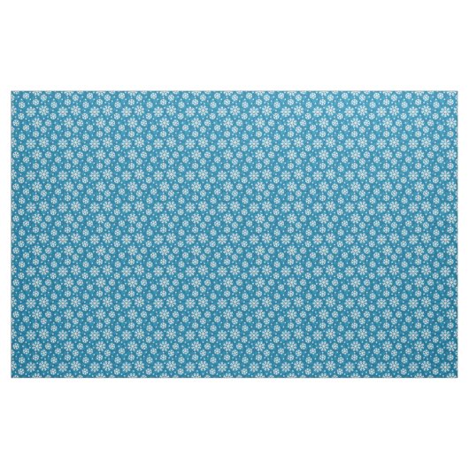 Winter Blue Snowflake Pattern Stof (Yard (91,4 cm))