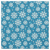 Winter Blue Snowflake Pattern Stof (Swatch)
