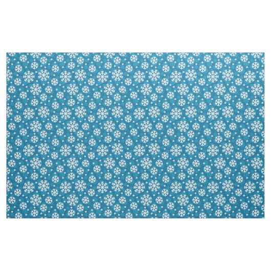 Winter Blue Snowflake Pattern Stof (Fat Quarter)