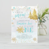 Winter Blue Snowflake Snow Veel plezier gedag Kaart (Staand voorkant)