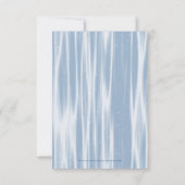 Winter Blue Snowflakes Quinceanera RSVP (Achterkant)