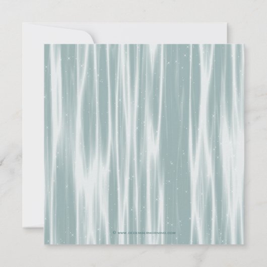 Winter Blue Snowflakes Quinceanera Uitnodigingen (Achterkant)