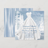 Winter Blue Snowflakes Quinceanera Uitnodigingen (Voorkant / Achterkant)