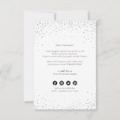 Winter Blue Snowflakes Waterverf Kerstmis Bedankkaart (Achterkant)