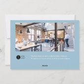 Winter Blue Snowy Hand Lettered Business Feestdagenkaart (Achterkant)