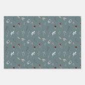 Winter Blue Spruce & Mulled Berries Slate Green Inpakpapier Vel (Voorkant 3)