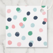 Winter Blue Square Holiday Gift Labels (Achterkant)