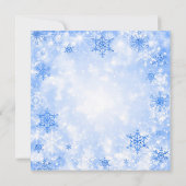 Winter Blue Sweet 16 Glitter Sparkle Kaart (Achterkant)