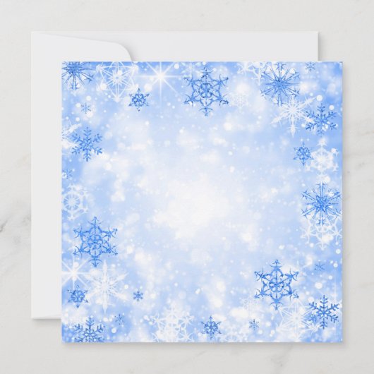 Winter Blue Sweet 16 Glitter Sparkle Kaart (Achterkant)