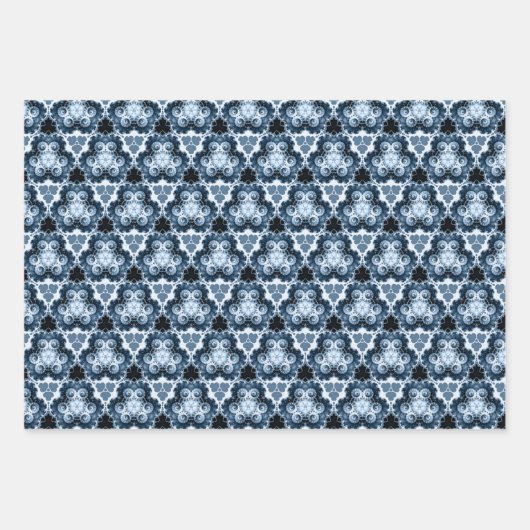 Winter Blue Swirl Inpakpapier Vel (Voorkant 2)