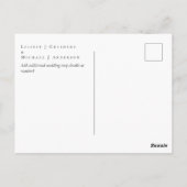 Winter Blue Thistle Eucalyptus Weddenschap Wonderl Briefkaart (Achterkant)