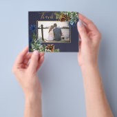 Winter Blue Thistle Eucalyptus Weddenschap Wonderl Flyer (Hand)