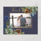 Winter Blue Thistle Eucalyptus Weddenschap Wonderl Flyer (Voorkant)