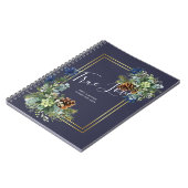 Winter Blue Thistle Eucalyptus Weddenschap Wonderl Notitieboek (Linkerzijde)