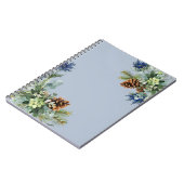 Winter Blue Thistle Eucalyptus Weddenschap Wonderl Notitieboek (Linkerzijde)