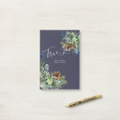 Winter Blue Thistle Eucalyptus Weddenschap Wonderl Post-it® Notes (Op bureau)