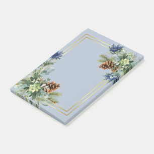 Winter Blue Thistle Eucalyptus Weddenschap Wonderl Post-it® Notes