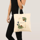 Winter Blue Thistle Eucalyptus Weddenschap Wonderl Tote Bag (Voorkant (product))