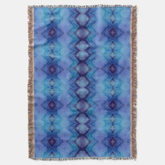 winter blue tone Throw Blanket Deken (Voorkant Verticaal)