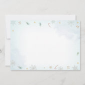 Winter Blue Truck Snow Fun Boy First Birthday Kaart (Achterkant)