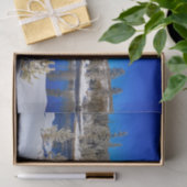 Winter Blue Water Snow Stream Foto Tissuepapier (Geschenk)