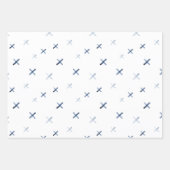 Winter Blue Waterverf Gift Wrap Set Inpakpapier Vel (Voorkant 3)