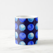 Winter Blue Waterverf Stip Pattern Koffiemok (Center)