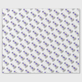 Winter Blue Whippet Snow Scarf - Fawn & white Cute Cadeaupapier (Vlak)