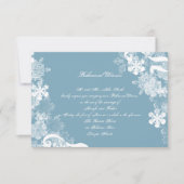 Winter Blue White Snowflake Wedding Rehearsal Kaart (Voorkant)