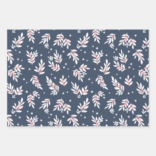 Winter Blue Wrapping Paper Sheets (Voorkant 3)