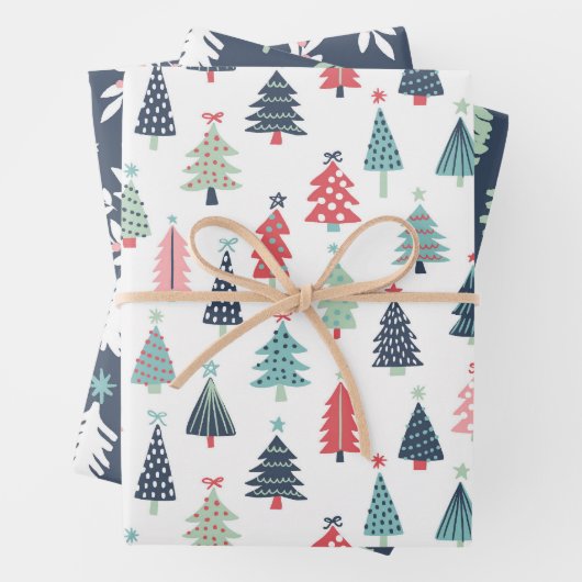 Winter Blue Wrapping Paper Sheets (In situ)