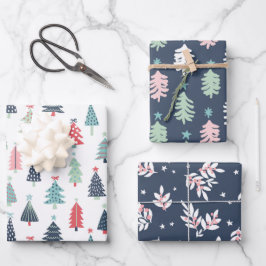 Winter Blue Wrapping Paper Sheets